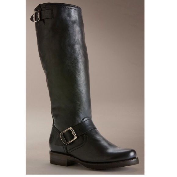 Frye Shoes - Frye Veronica Black Leather Boots